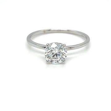 Zonder minimumprijs - Ring - 14 karaat Witgoud - 1.08ct. tw.