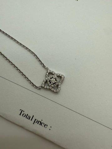 De Beers - Collier - Enchanted Lotus - 18 carats Or blanc -