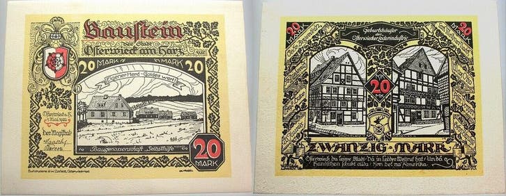 20 Mark 1 5 1922 Notgeld der besonderen Art Osterwiecker..., Postzegels en Munten, Munten | Nederland, Verzenden