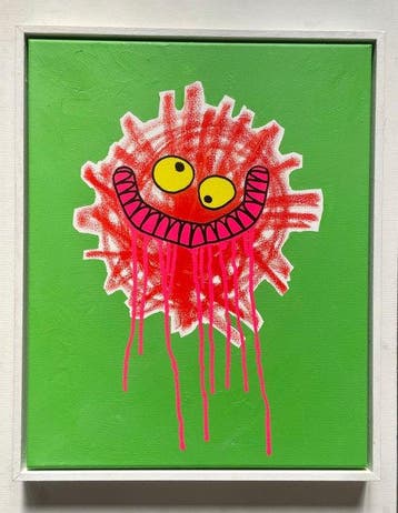 Bortusk Leer - Happy cell, Antiquités & Art, Art | Peinture | Moderne