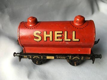 Bing - Speelgoed trein Tankwagon SHELL, Antiek en Kunst