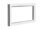 PVC raam vast b100xh50 cm wit Ug=1.1 Volgens EPC, Gevelraam of Ruit, Minder dan 80 cm, 80 tot 120 cm, Nieuw