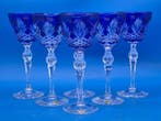 Peill & Putzler – 6 Bleikristall Römergläser – Kobaltblau, Antiquités & Art