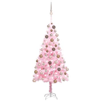 vidaXL Kunstkerstboom met verlichting en kerstballen 150 cm, Verzenden
