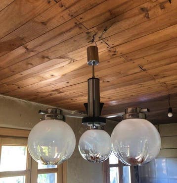Lampe - Verre, Chrome