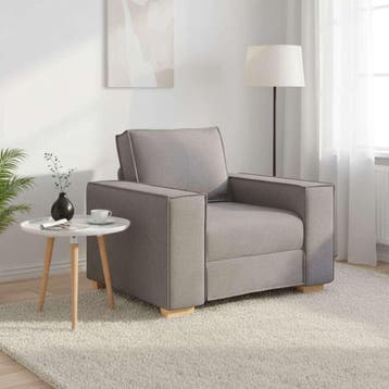 vidaXL Sofa Stoel Taupe 100x78x84 cm Stof, Verzenden