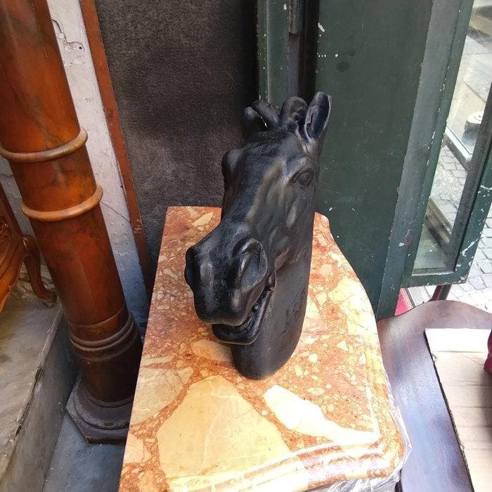 Sculpture, Cavallo greco - 27 cm - Plâtre, Antiek en Kunst, Curiosa en Brocante