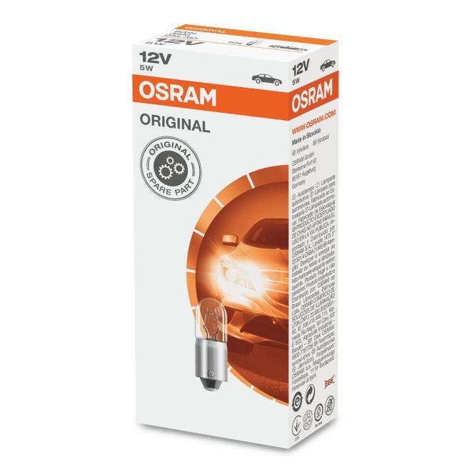 Osram Gloeilamp BA9s 12V Original Line 10 Stuks, Auto-onderdelen, Verlichting, Nieuw, Ophalen of Verzenden