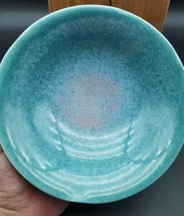 Japanse Arita-keramiek, Tenmoku-kom met ovenwisseling door, Antiek en Kunst