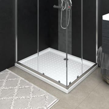 vidaXL Douchebak met noppen 80x100x4 cm ABS wit, Verzenden, Nieuw
