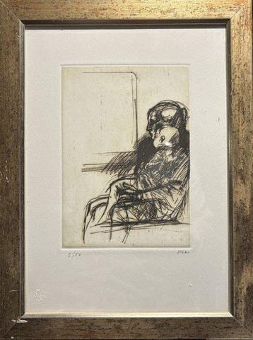 Alberto Sughi (1928 - 2012) - Donna con bambino