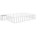 vidaXL Hondenkennel 30,25 m² staal zilverkleurig, Verzenden, Nieuw
