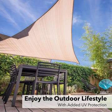 MaxxGarden Schaduwdoek - Driehoek 3,6 x 3,6 x 3,6m (Tuin), Tuin en Terras, Ophalen of Verzenden, Nieuw, Zweefparasol
