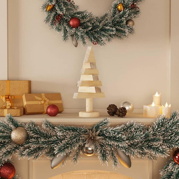 vidaXL Kerstdecoraties kerstboom 2 st 30 cm massief, Diversen, Kerst, Nieuw, Verzenden