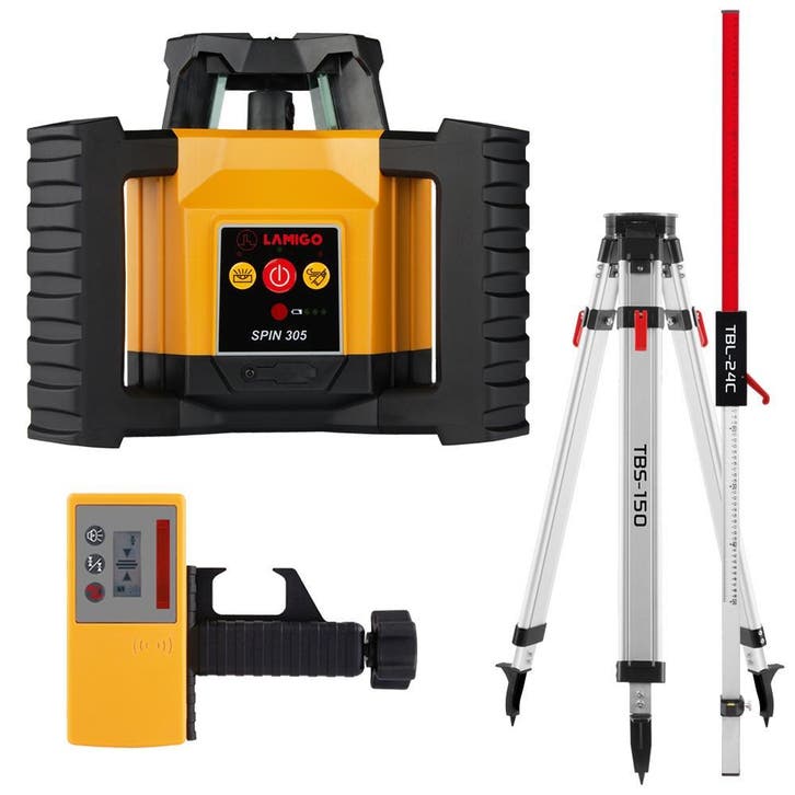 SPIN 305: Roterende Laser Set! | Afschot! | 5 Jaar Garantie!, Bricolage & Construction, Instruments de mesure, Envoi