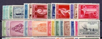 Belgique 1946/1949 - 4 volumes presque complets sans blocs -, Timbres & Monnaies