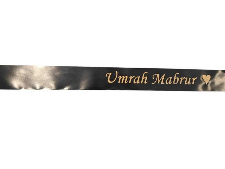 Hadj en umrah boeket hanglint met eigen matgouden opdruk, Hobby en Vrije tijd, Knutselen, Nieuw