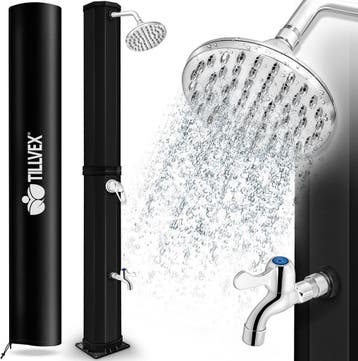 Buitendouche - Tuindouche - Zonneenergie - 35L - Zwart - Til, Verzenden, Nieuw