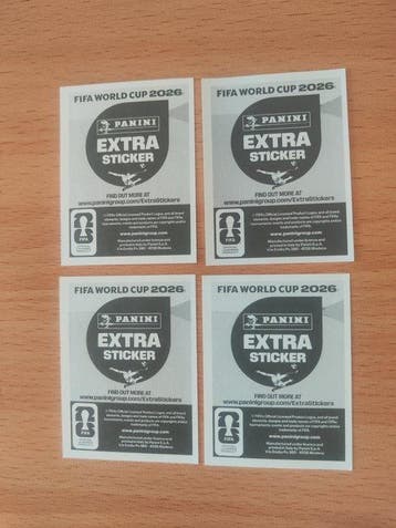 2026 Panini World Cup 2026 - EXTRA STICKERS - 4 Sticker -, Verzamelen, Nieuw