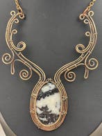 Pure koperen draad Grade A Buffalo Turquoise ketting -