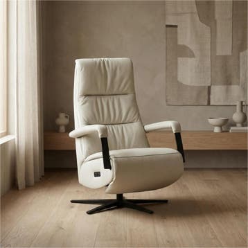 Leren relaxfauteuil met hartbalans Core, Huis en Inrichting, Bohemian, Industrieel, Modern, Scandinavisch, Nieuw, Ophalen of Verzenden