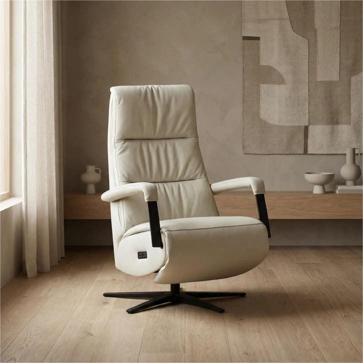 Leren relaxfauteuil met hartbalans Core, Huis en Inrichting, Fauteuils, 50 tot 75 cm, 75 tot 100 cm, Nieuw, Leer, Ophalen of Verzenden