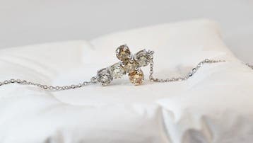 Zonder minimumprijs - Armband - 14 karaat Witgoud - 0.93ct.