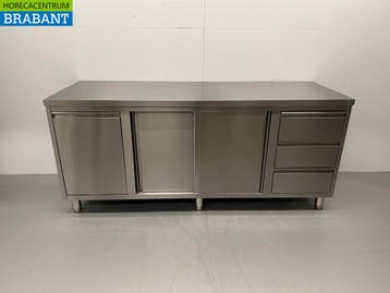 Armoire de travail en acier inoxydable Table de travail 2, Articles professionnels, Verzenden