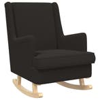 vidaXL Schommelstoel Zwart 62 x 80 x 85 cm Schapenstof, Verzenden, Nieuw