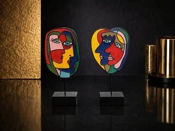 Sculpture, Set van 2 moderne sculpturen – Cubistische