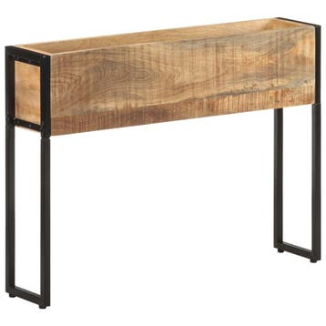 vidaXL Plantenbak 90x20x68 cm ruw mangohout, Verzenden, Nieuw
