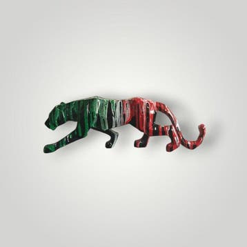 RED - Sculpture, Panther Italian - 25 cm - Résine - 2026