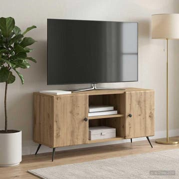 vidaXL TV Kast 102 x 34,5 x 50 cm Artisanaal eiken Bewerkt, Verzenden, Nieuw