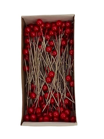 Parelspelden Push pin Rood 6 mm Set 120, Nieuw