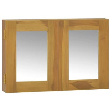 vidaXL Spiegelkast 60x10x40 cm massief teakhout, Huis en Inrichting, Verzenden, Nieuw