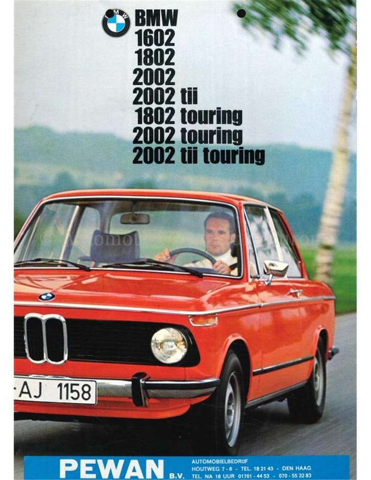 1970 BMW 1602 | 1802 | 2002 BROCHURE NEDERLANDS, Livres, Autos | Brochures & Magazines