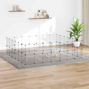 vidaXL Huisdierenkooi met deur 52 panelen 245x210x70 cm, Verzenden, Nieuw