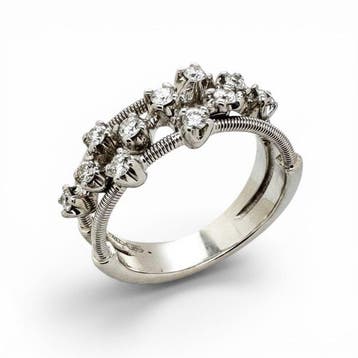 Marco Bicego - Ring - 18 karaat Witgoud - diamanten, Handtassen en Accessoires, Nieuw