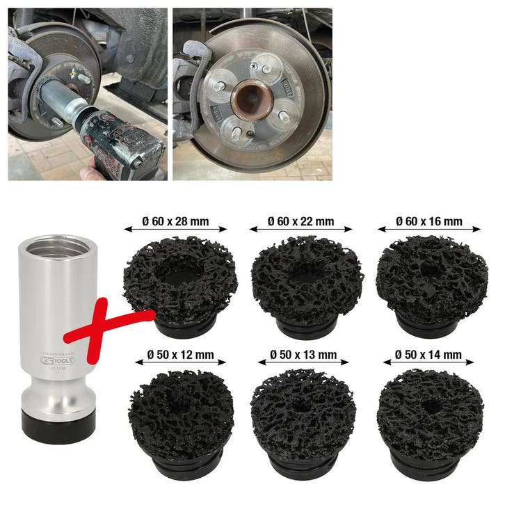 KS Tools Wieldraadeind-naafslijperset 50/60 mm 7-delig, Auto diversen, Autogereedschap, Nieuw, Verzenden