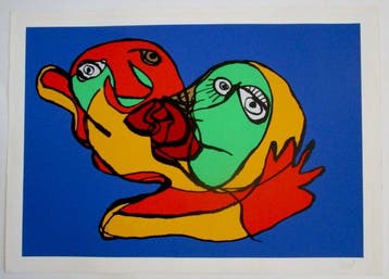 Karel Appel (1921-2006) - Blue Kiss
