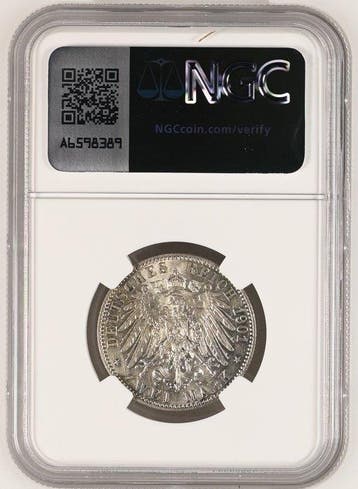 Duitsland, keizerrijk Wilhelm II. 2 Mark 1901 - NGC MS61