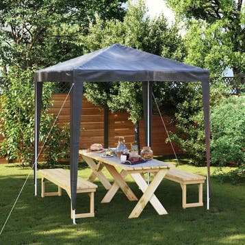 vidaXL Partytent professioneel 2x2 m antraciet, Tuin en Terras, Verzenden, Nieuw
