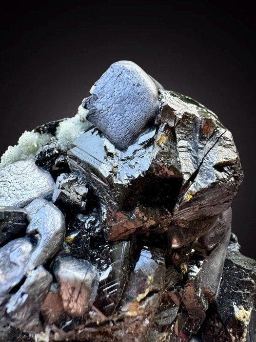 Sphaleriet met intense galena, duidelijke kristallen., Verzamelen, Mineralen en Fossielen