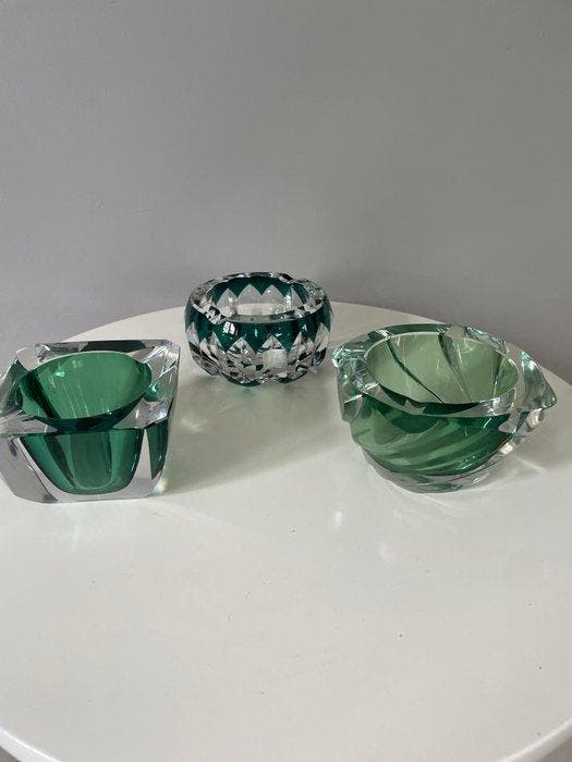Val Saint Lambert - Vaas (3) - Glas, Antiquités & Art, Curiosités & Brocante