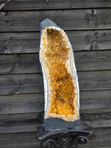 XXL citriengeode citrien - Hoogte: 65 cm - Breedte: 21 cm-, Verzamelen, Mineralen en Fossielen