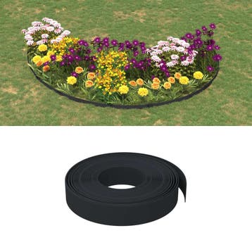 vidaXL Tuinranden 2 st 10 m 10 cm polyetheen zwart, Verzenden, Nieuw