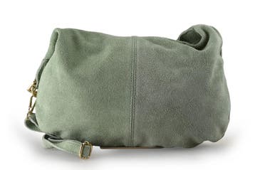 Genuine Leather Handtas Groen, Handtassen en Accessoires, Tassen | Damestassen, Verzenden, Zo goed als nieuw, Groen
