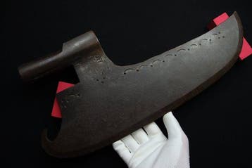 Renaissance - Grote, gedecoreerde Stiermarkse Bijl - 48.5 cm, Antiek en Kunst