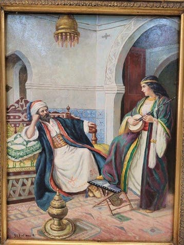Daprès Achille BUZZI - Scène de Harem