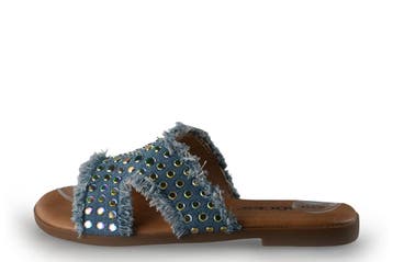 Ann Rocks Slippers in maat 37 Blauw, Kleding | Dames, Schoenen, Slippers, Ann Rocks, Zo goed als nieuw, Verzenden